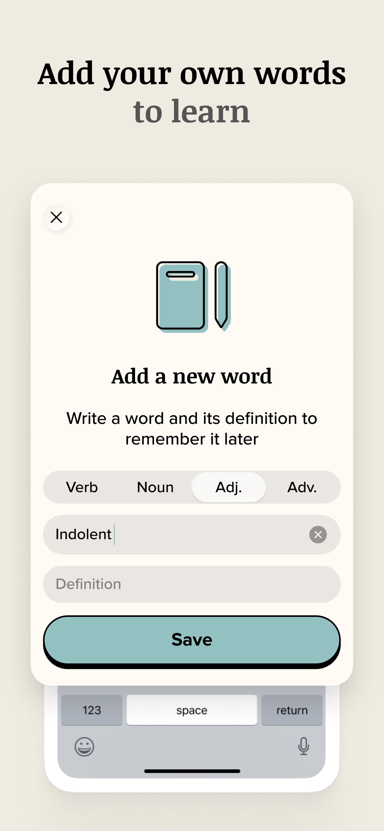 Store screenshots screen from the Vocabulary - Learn words daily app, capture 7