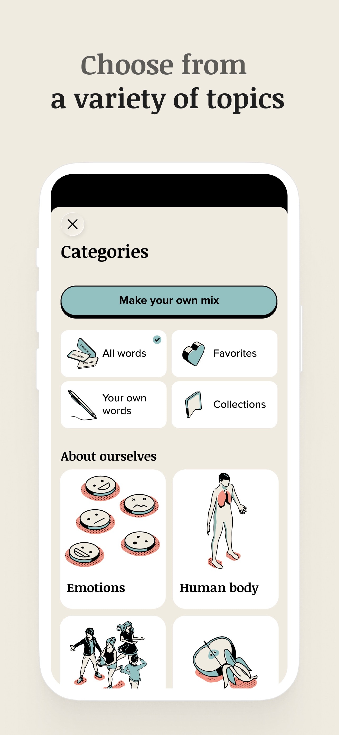 Store screenshots screen from the Vocabulary - Learn words daily app, capture 5