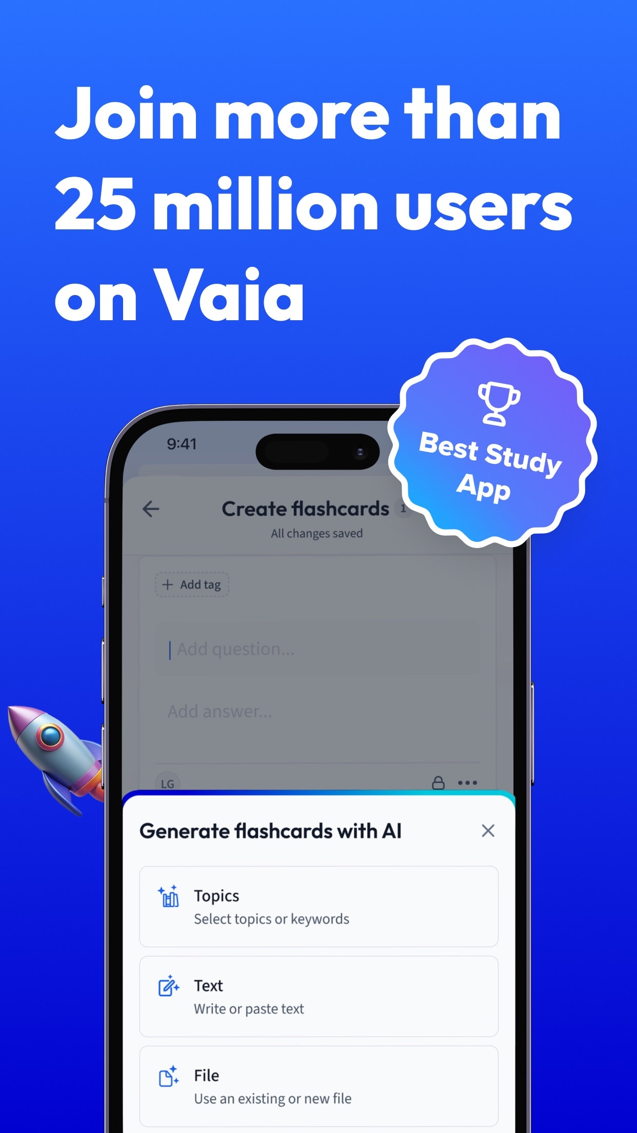 Store screenshots screen from the Vaia: AI Flashcards. Study App app, capture 1
