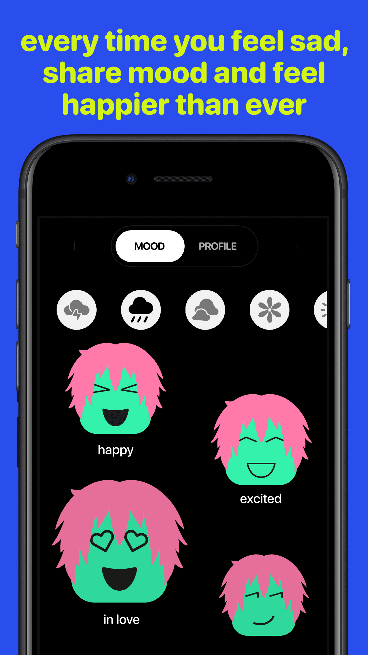 Store screenshots screen from the obimy: feel them with you app, capture 2