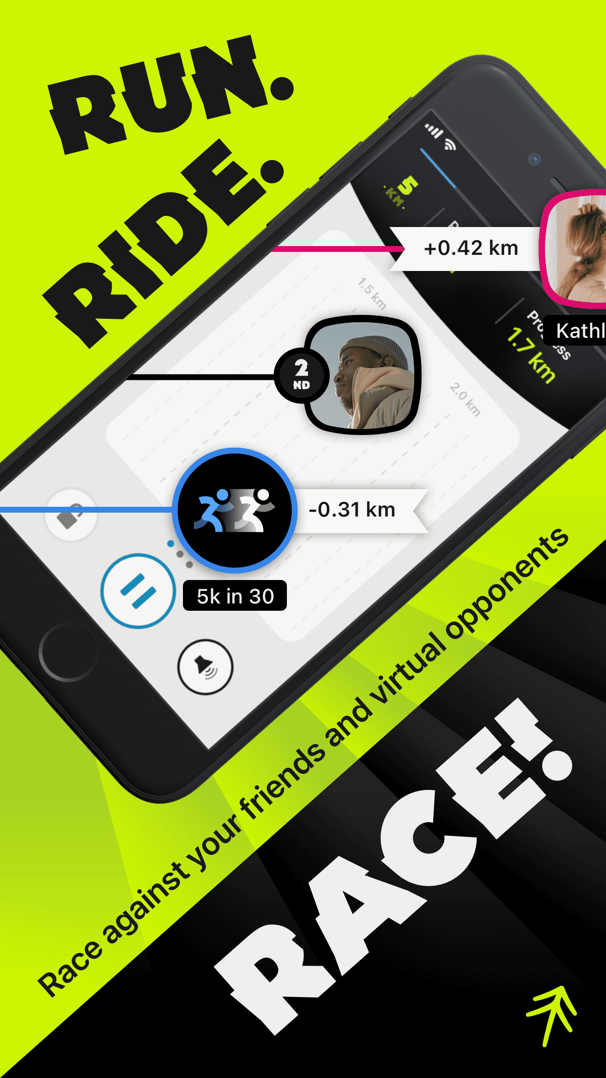 Store screenshots screen from the Forrest — Run. Ride. Race! app, capture 1