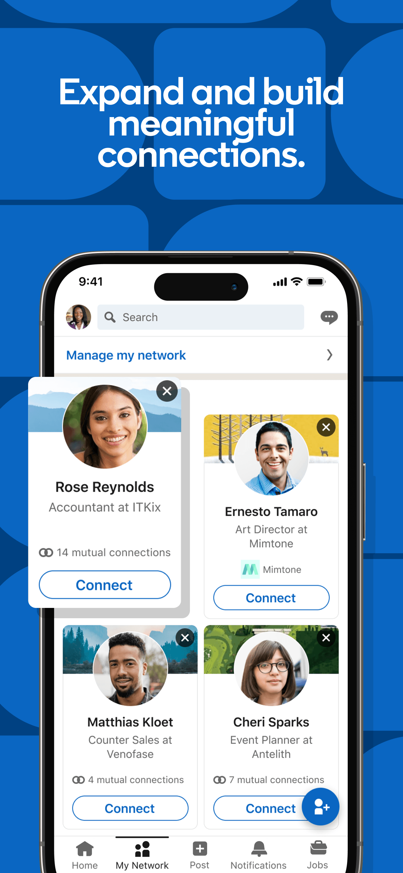 Store screenshots screen from the LinkedIn: Community & Network app, capture 3