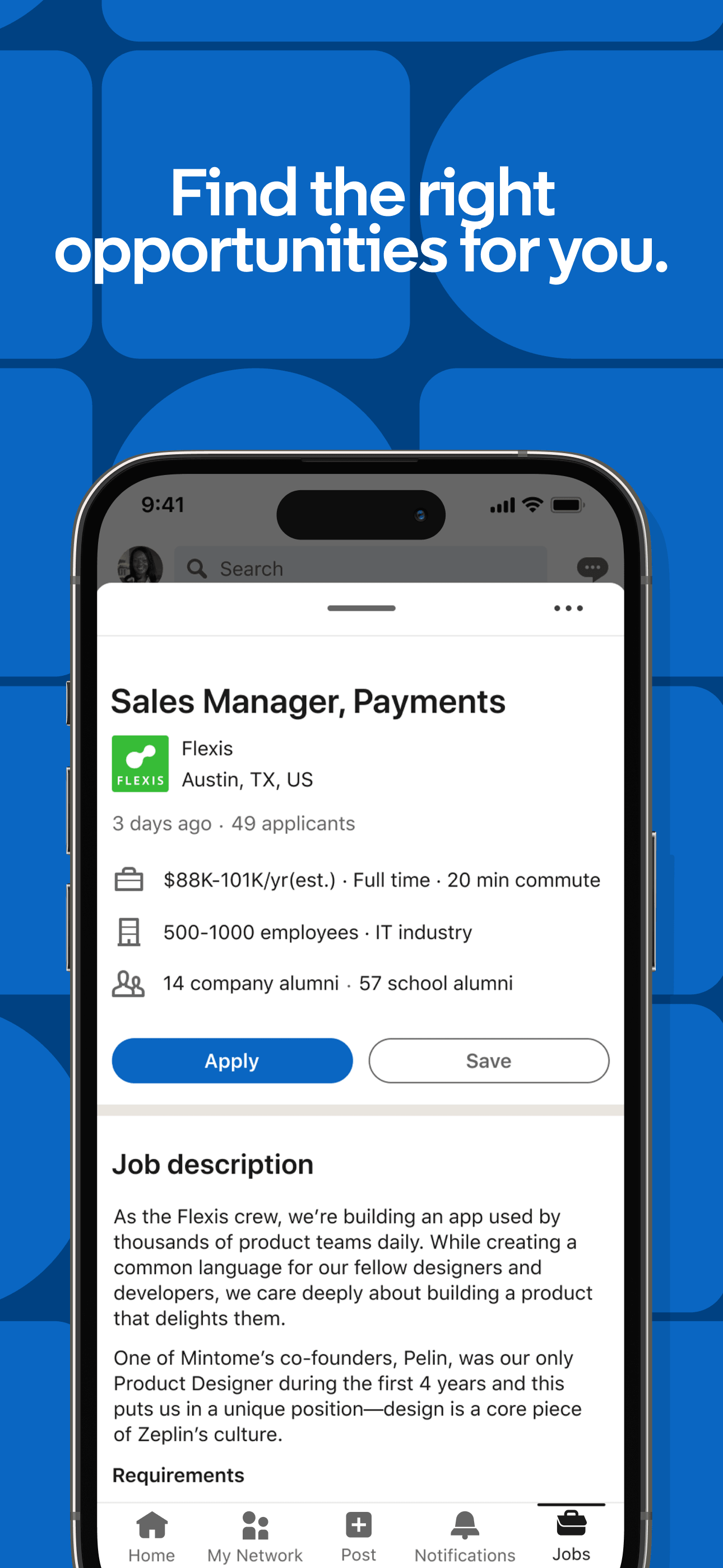 Store screenshots screen from the LinkedIn: Community & Network app, capture 2