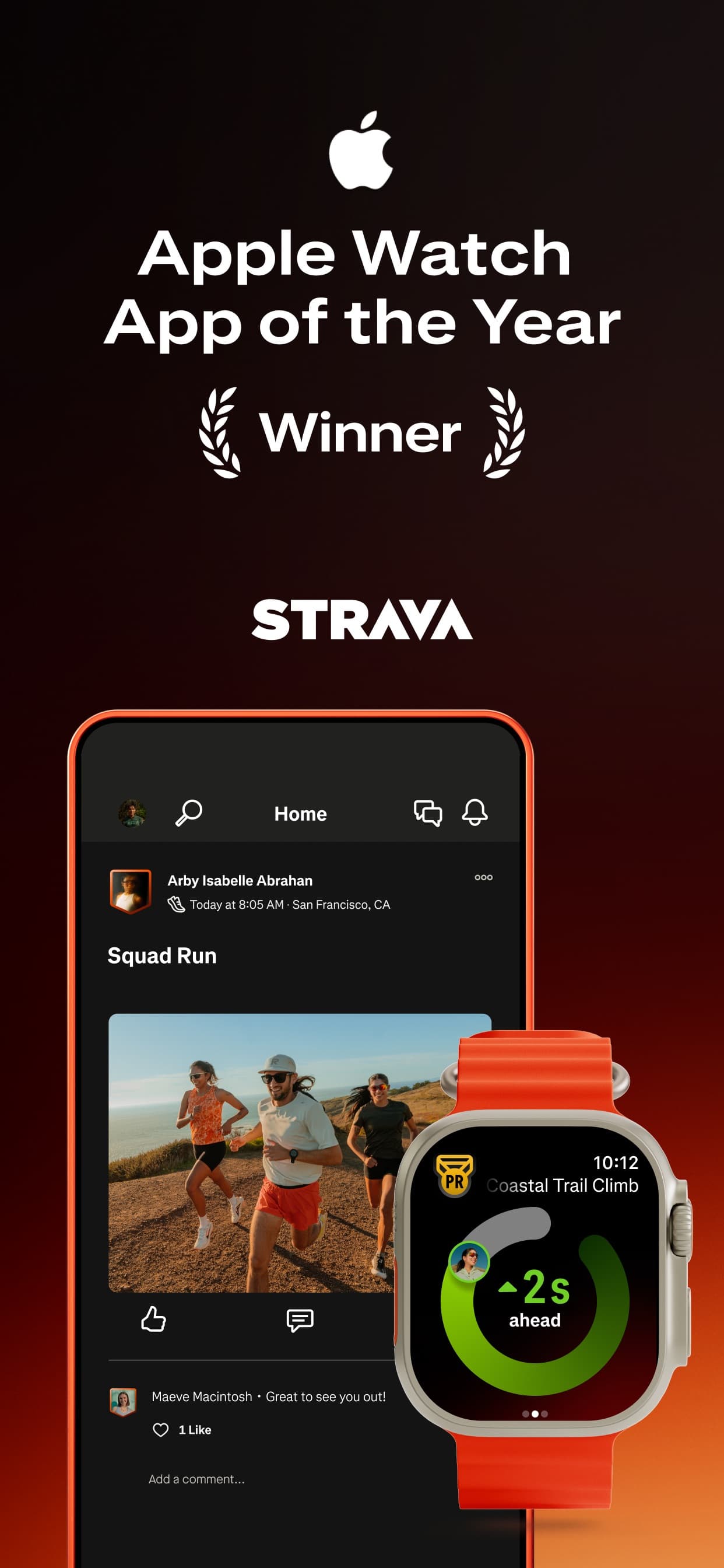 Store screenshots screen from the Strava: Run, Bike, Walk app, capture 1