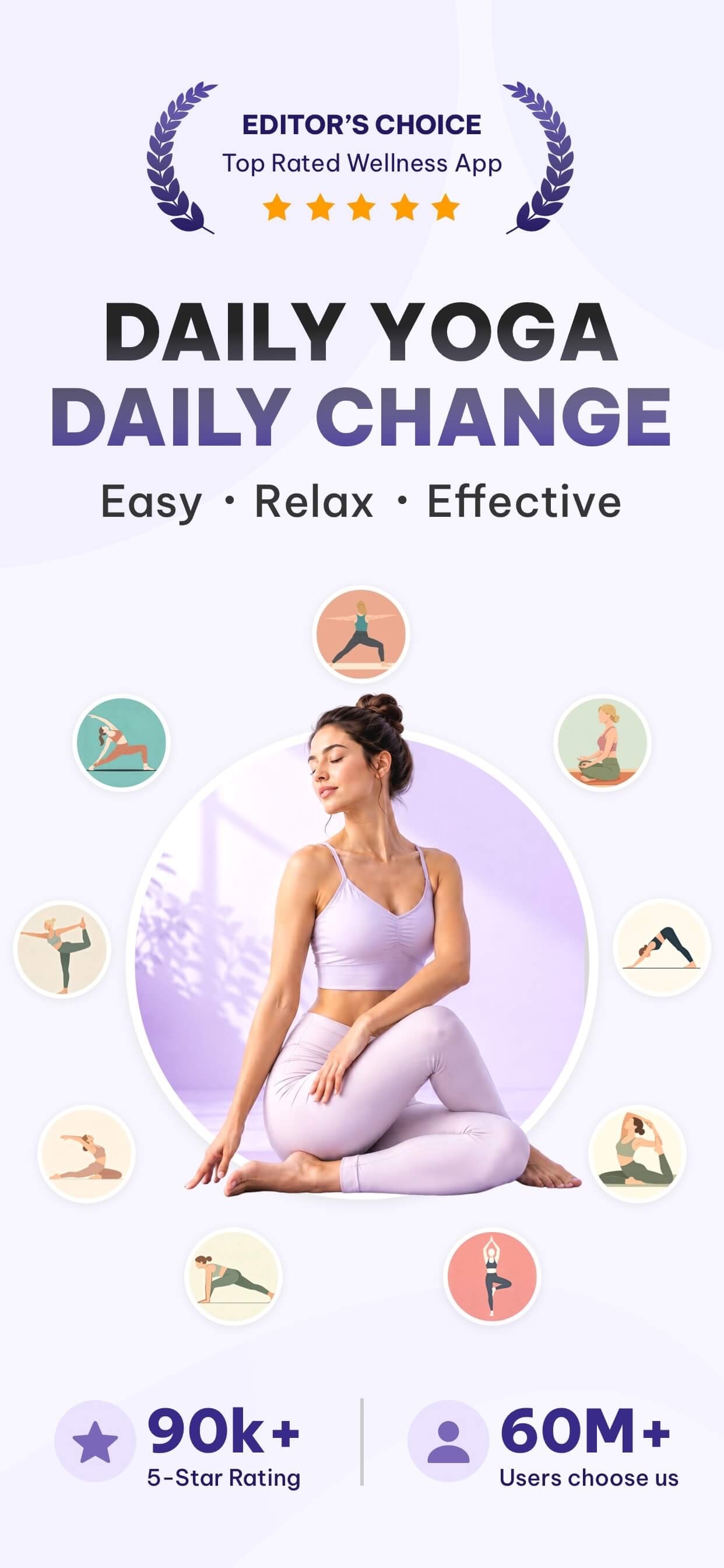 Store screenshots screen from the Daily Yoga: Fitness & Wellness app, capture 1