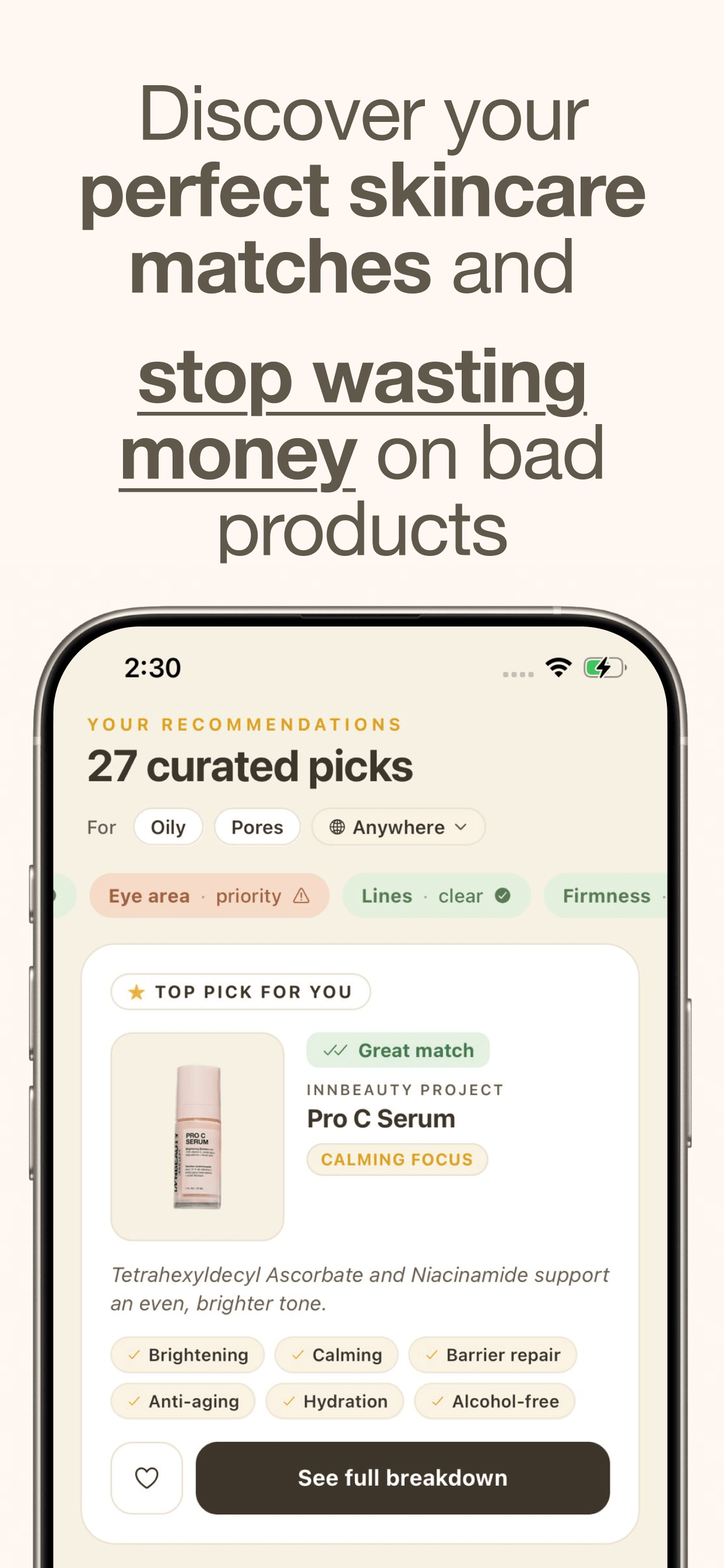 Store screenshots screen from the Skan - #1 Skincare App app, capture 3