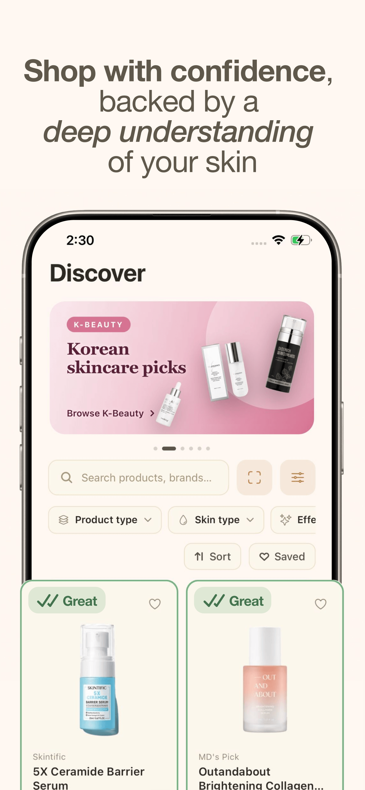 Store screenshots screen from the Skan - #1 Skincare App app, capture 5