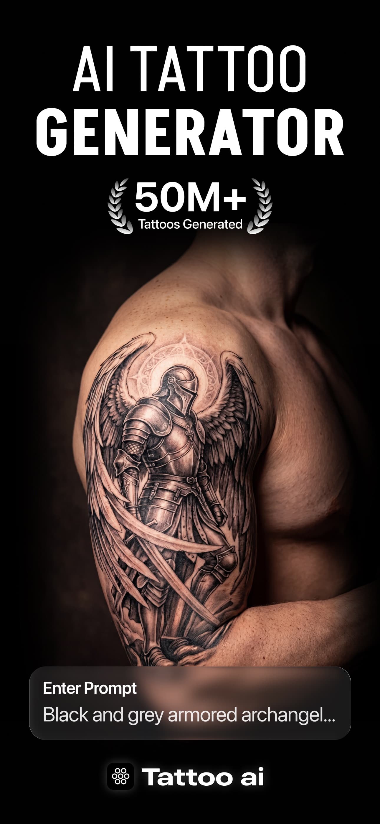 Écran Captures de store de l'app Tattoo AI - Créez un tatouage, capture 1