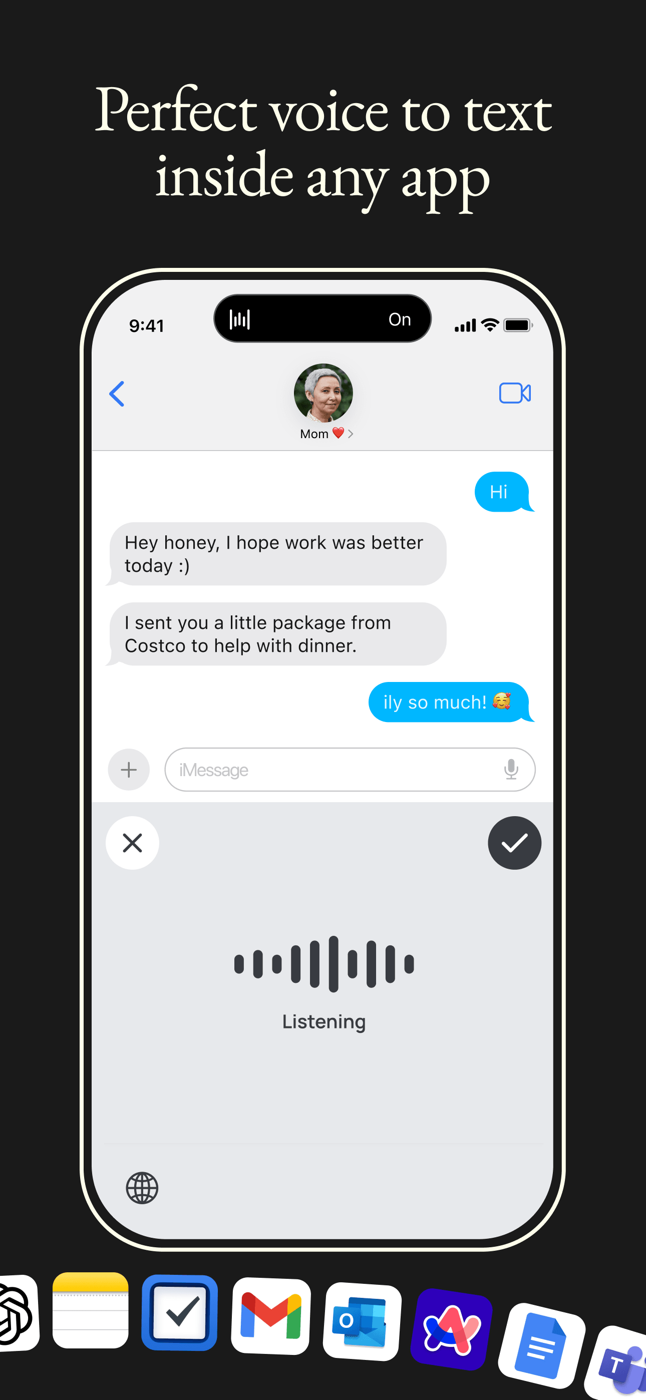 Store screenshots screen from the Wispr Flow: AI Voice Keyboard app, capture 2