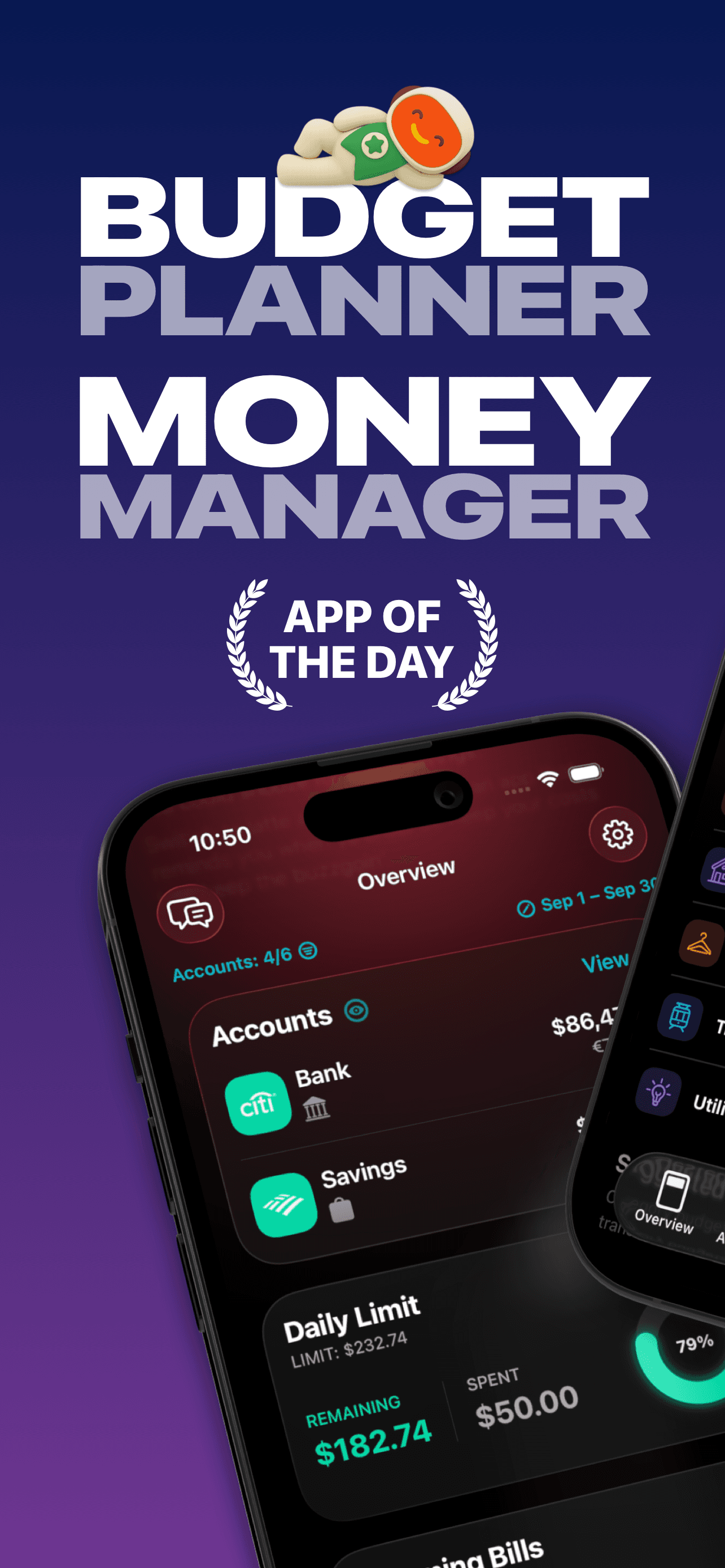 Store screenshots screen from the Budget Planner - Money Coach app, capture 1
